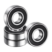 Uxcell 4 Pack 6203 2RS Deep Groove Ball Bearings, 17x40x12mm Chrome Steel Double Rubber Seal Bearing for Electric Motor, Home Appliances, Garden Machinery, ABEC5