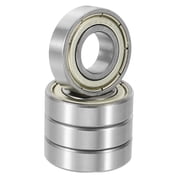 Uxcell 4 Pack 6900ZZ Deep Groove Ball Bearings, 10x22x6mm Chrome Steel Double Shield Bearing for Electric Motor, Home Appliances, Garden Machinery, ABEC5