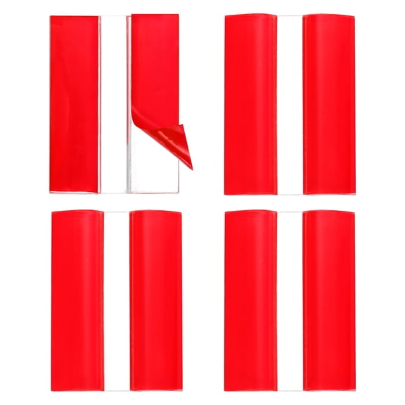 Uxcell 4 Pack Acrylic Flexible Hinges, 45x35mm Invisible Living Hinge, 360 Transparent Continuous Piano Low Profile Flex Hinge for DIY Furniture, Display Stand, Cabinets