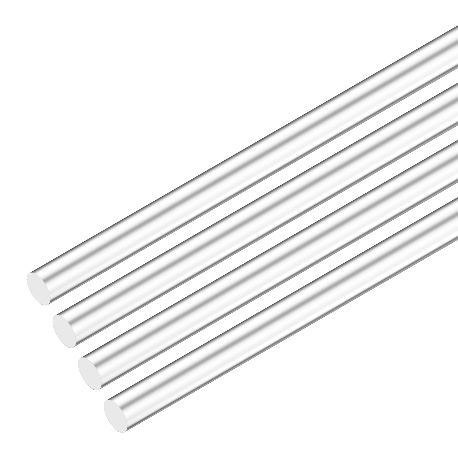 Uxcell 4-Pack Acrylic Round Rods, 11.8 x 0.35 Inch/ 300 x 9 mm Clear ...