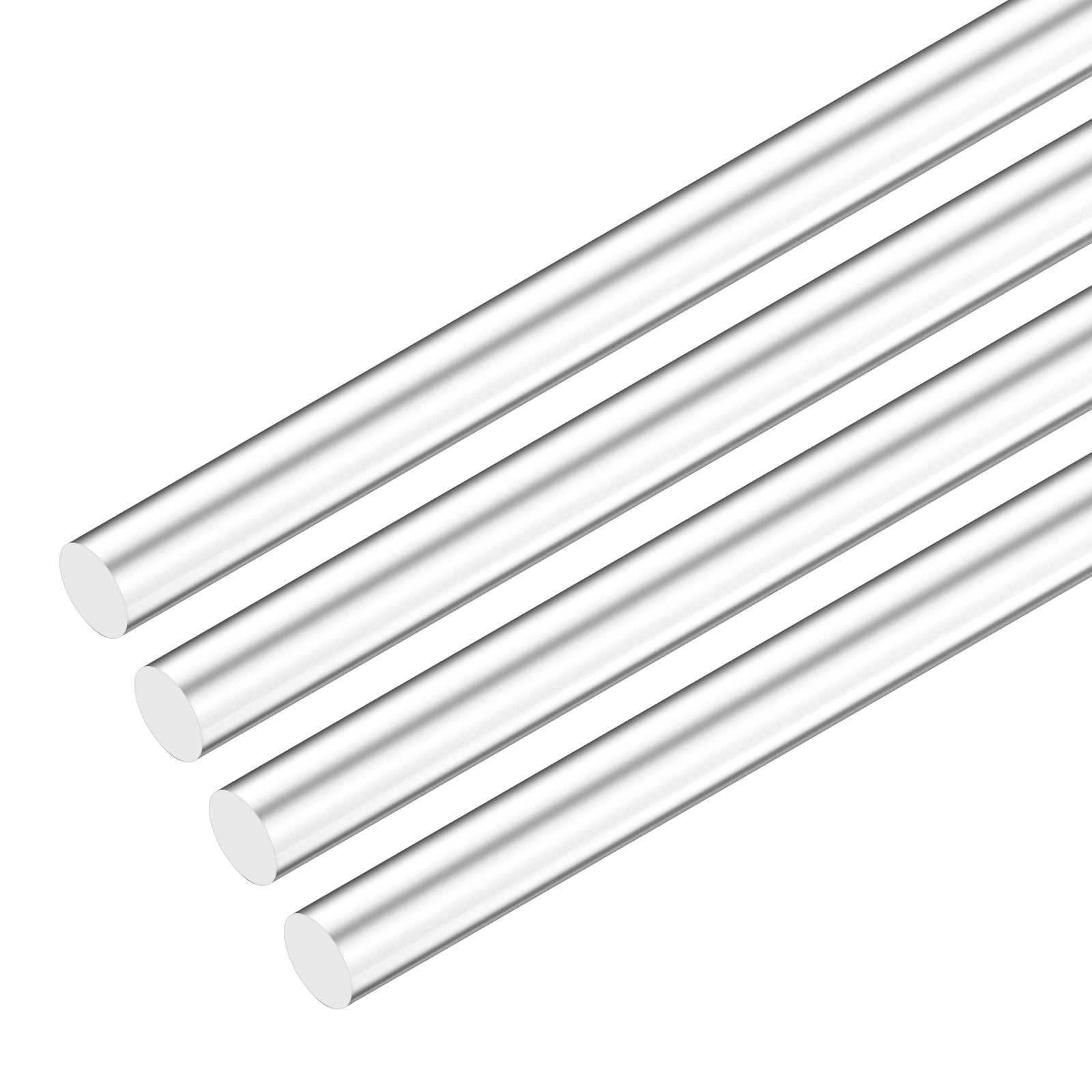 Uxcell 4-Pack Acrylic Round Rods, 11.8 x 0.51 Inch/ 300 x 13 mm Clear ...