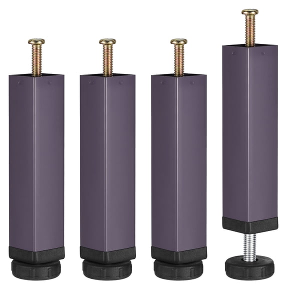 Uxcell 4 Pack Adjustable Height Bed Frame Support Legs(150mm-170mm/5.9"-7"), Gray