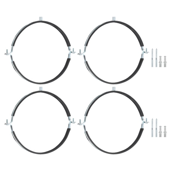 Uxcell 4 Pack Adjustable Pipe Bracket Clamp, 10"(254mm) Wall Ceiling Mount Support