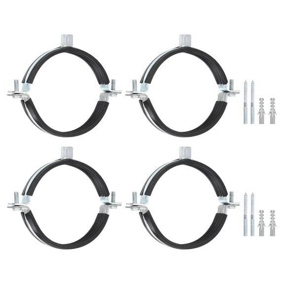 Uxcell 4 Pack Adjustable Pipe Bracket Clamp, 4"(102mm) Wall Ceiling Mount Support