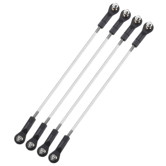 Uxcell 4 Pack Adjustable Turnbuckles Camber Link, 164-174mm Turnbuckle Rod Steering Servo Linkage with M3 Ball Head Rod Ends for RC Car Replace Parts