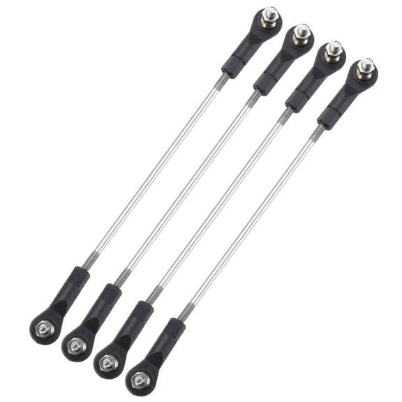Uxcell 4 Pack Adjustable Turnbuckles Camber Link, 129-139mm Turnbuckle Rod Steering Servo Linkage with M3 Ball Head Rod Ends for RC Car Replace Parts