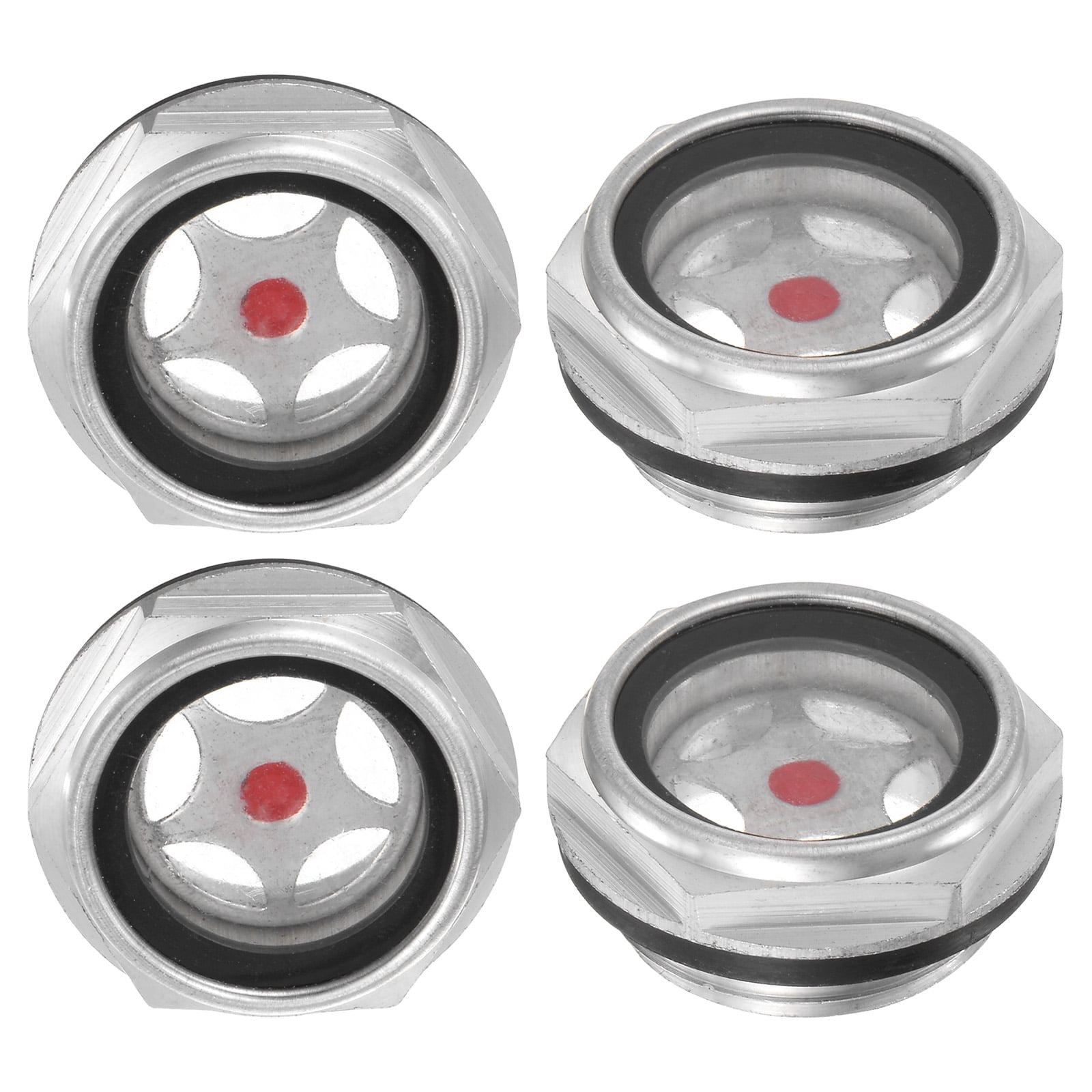 Uxcell Red Plastic Housing 18mm Male Thread Dia Oil Connector For Air