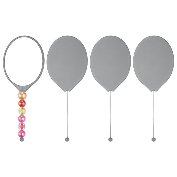Uxcell 4 Pack Beadable Mirrors with Handle, 7.7 Inch Long Oval Shape Bead Mirror Bars Removable for DIY Crafts(Dark Gray)