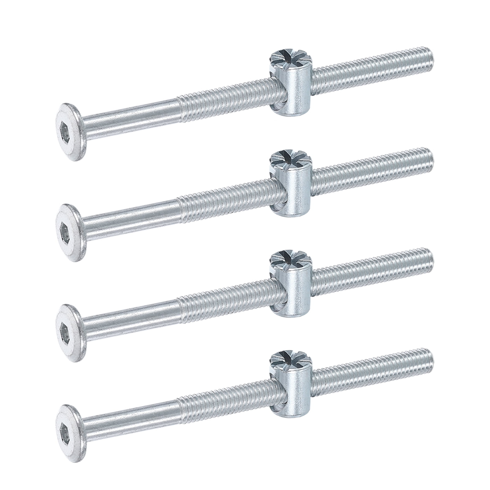 Uxcell 4 Pack Bed Frame Bolts, M6 x 85mm Hex Socket Head Screws Bolts ...