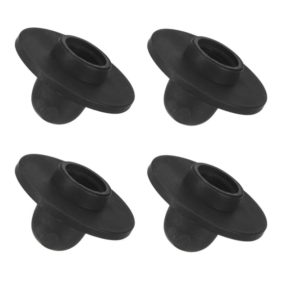 Uxcell 4-Pack Camping Chair Foot, 0.55"/ 14mm Tubing Tubing Dia Leg Covers Anti-Slip Replacement for Outdoors, Black