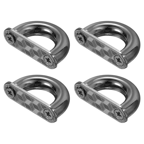 Uxcell 4-Pack D-Ring Connector Buckles, Alloy Arch Bridge Buckle for DIY Leather Craft and Backpack Making[Black]