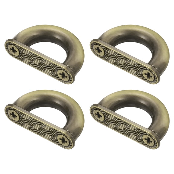 Uxcell 4-Pack D-Ring Connector Buckles, Alloy Arch Bridge Buckle for DIY Leather Craft and Backpack Making[Bronze]