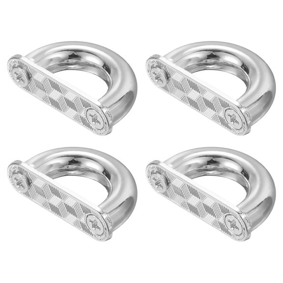 Uxcell 4-Pack D-Ring Connector Buckles, Alloy Arch Bridge Buckle for DIY Leather Craft and Backpack Making[Silver Tone]