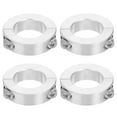 thumbnail image 1 of Uxcell 4 Pack Double Split Shaft Collar 1-1/8" Bore, Two-Piece Clamping Collar 1-7/8" OD, Clamp-On Set Screw Collars (2024 Aluminum), 1 of 6