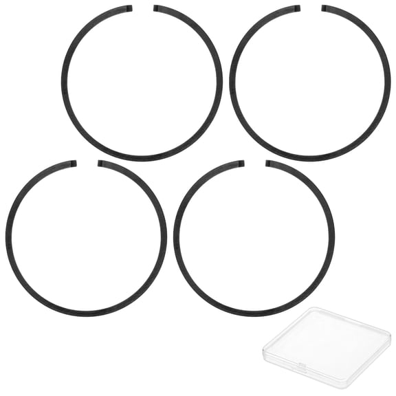Uxcell 4-Pack Engine Piston Rings Kit, 34mm x 1.2mm Thick Ductile Iron Piston Ring Set Standard Replacement for Small Engines/Motors/Machinery [Black]