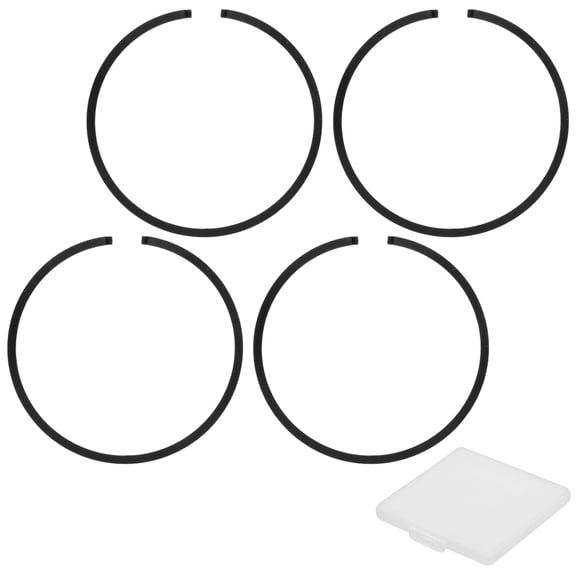 Uxcell 4-Pack Engine Piston Rings Kit, 44mm x 1.2mm Thick Ductile Iron Piston Ring Set Standard Replacement for Small Engines/Motors/Machinery [Black]