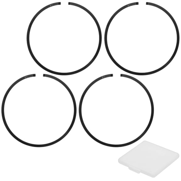 Uxcell 4-Pack Engine Piston Rings Kit, 52mm x 1.5mm Thick Ductile Iron Piston Ring Set Standard Replacement for Small Engines/Motors/Machinery [Black]