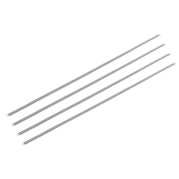 Uxcell 4 Pack Extension Springs, 0.4x4x300mm/0.02x0.16x11.81in 304 Stainless Steel Extended Compression Spring Steel Dual Hook Tension Springs for Machinery Construction Home Repairs