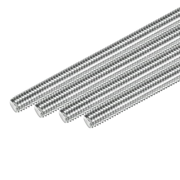 Uxcell 4-Pack Fully Threaded Rod, M6x100mm 304 Stainless Steel Right Hand Thread Bar Studs