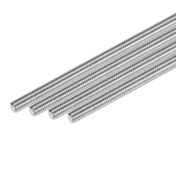 Uxcell 4-Pack Fully Threaded Rod, M6x140mm 304 Stainless Steel Right Hand Thread Bar Studs