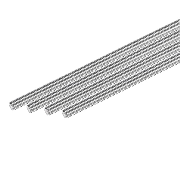 Uxcell 4-Pack Fully Threaded Rod, M6x180mm 304 Stainless Steel Right Hand Thread Bar Studs
