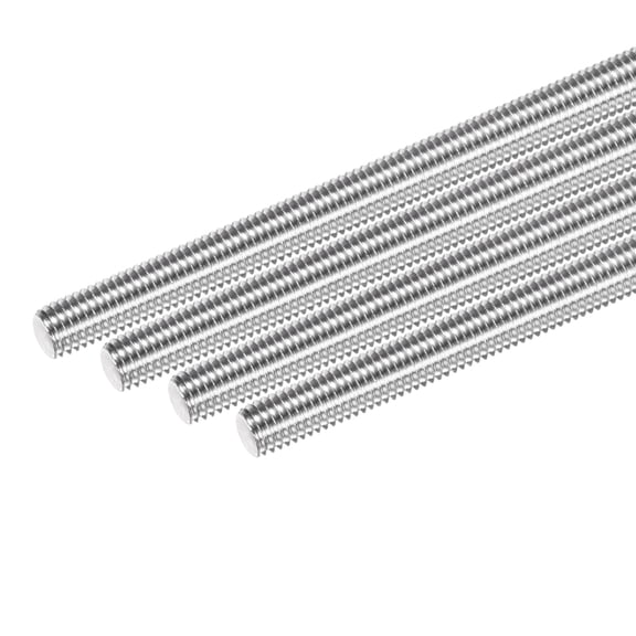 Uxcell 4-Pack Fully Threaded Rod, M8x140mm 304 Stainless Steel Right Hand Thread Bar Studs