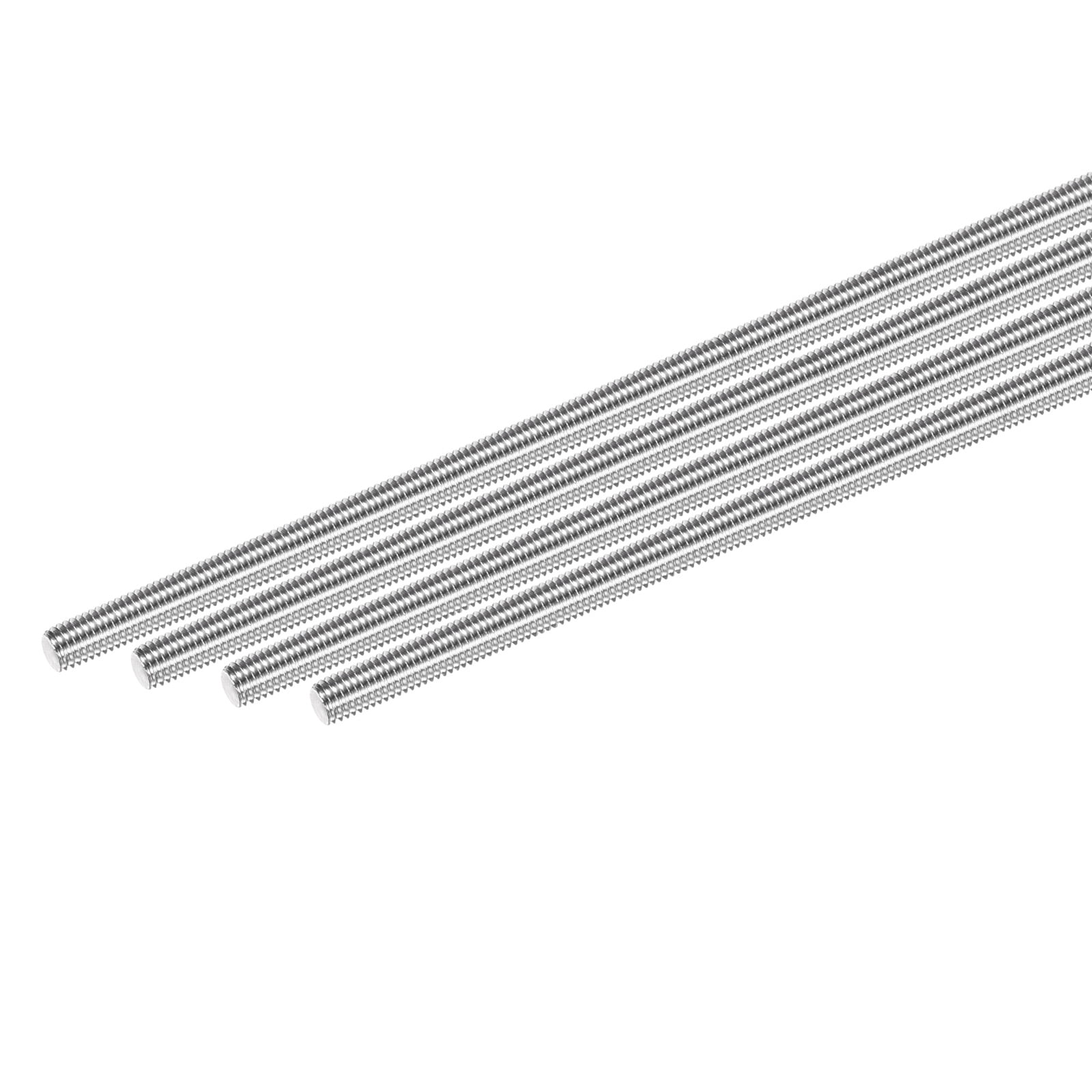 Uxcell 4-Pack Fully Threaded Rod, M8x300mm 304 Stainless Steel Right Hand Thread Bar Studs