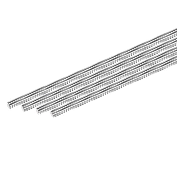Uxcell 4-Pack Fully Threaded Rod, M8x300mm 304 Stainless Steel Right Hand Thread Bar Studs