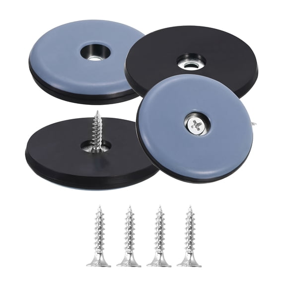 Uxcell 4 Pack Furniture Slider Pads, 2 Inch Screw on Furniture Glides Sliders, Blue