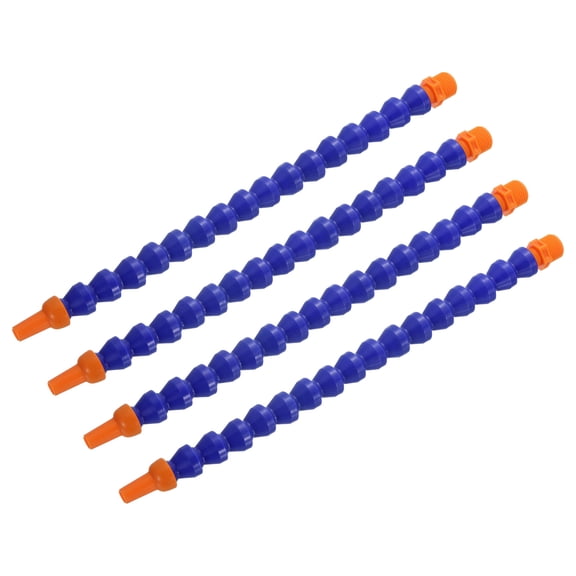Uxcell 4 Pack G1/2" Thread Flexible Water Oil Coolant Pipe Hose, 400mm Plastic Adjustable Round Nozzle Cooling Pipe Hose with Internal Tube for Lathe CNC Water Cooling System