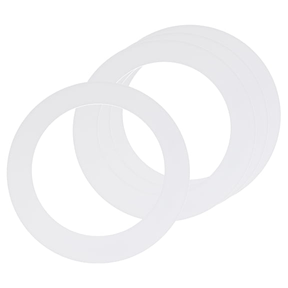 Uxcell 4 Pack Goof Rings for 6" Recessed Lights, 6.3" ID 8.7" OD Steel Flat Goof Trim Ring Can Light Cover Plate Flush Mount Can Converter for Ceiling Wall Hole Decorative, Matte White