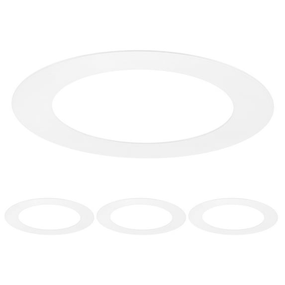 Uxcell 4-Pack Goof Rings for 3" Recessed Lights, 3" ID 4.3" OD Durable Steel Trim Ring Flush Mount Matte White