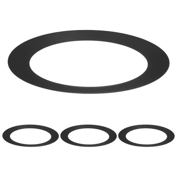 Uxcell 4-Pack Goof Rings for 6" Recessed Lights, 5.9" ID 8.1" OD Durable Steel Trim Ring Flush Mount Black