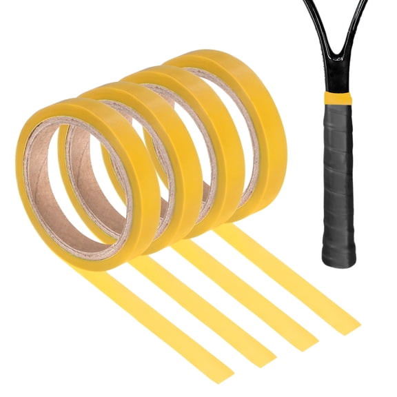 Uxcell 4-Pack Grip Finishing Tape Racket Wrap Grip Racquet Tapes for Pickleball/Racquetball/Badminton Yellow