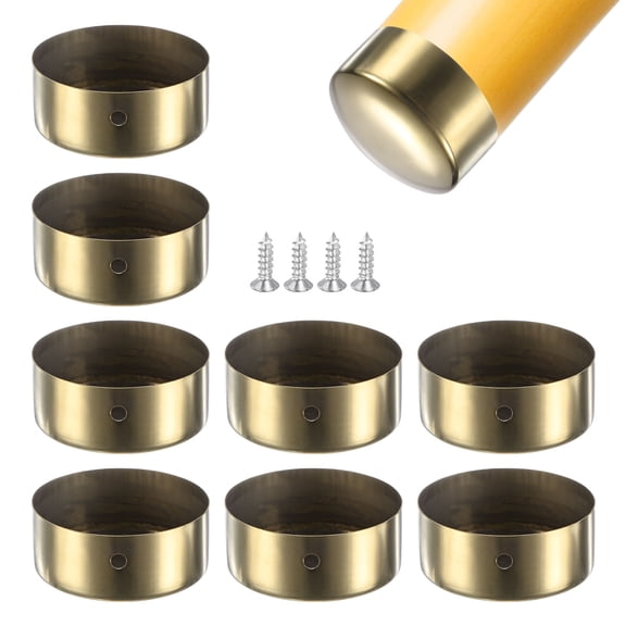 Uxcell 4-Pack Handrail End Caps, 1.97 Inch/50mm Diameter Stainless Steel