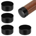thumbnail image 1 of Uxcell 4 Pack Handrail End Caps, 50mm(1.97") Stainless Steel Round Handrail End Cover Hand Railing Fittings Protector for Wooden Staircase Handrails Guardrail Furniture, Black, 1 of 6