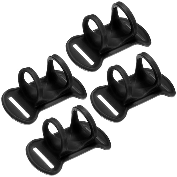 Uxcell 4-Pack Headlamp Flashlight Holder, High Elastic Silicone Headlamp Stand [Black, 0.98"/ 25 mm]