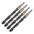 thumbnail image 1 of Uxcell 4 Pack High Speed Steel Twist Drill Bit, 10.5mm Drilling Dia. with 1/4 Inch Hex Shank 132mm Length, 1 of 4
