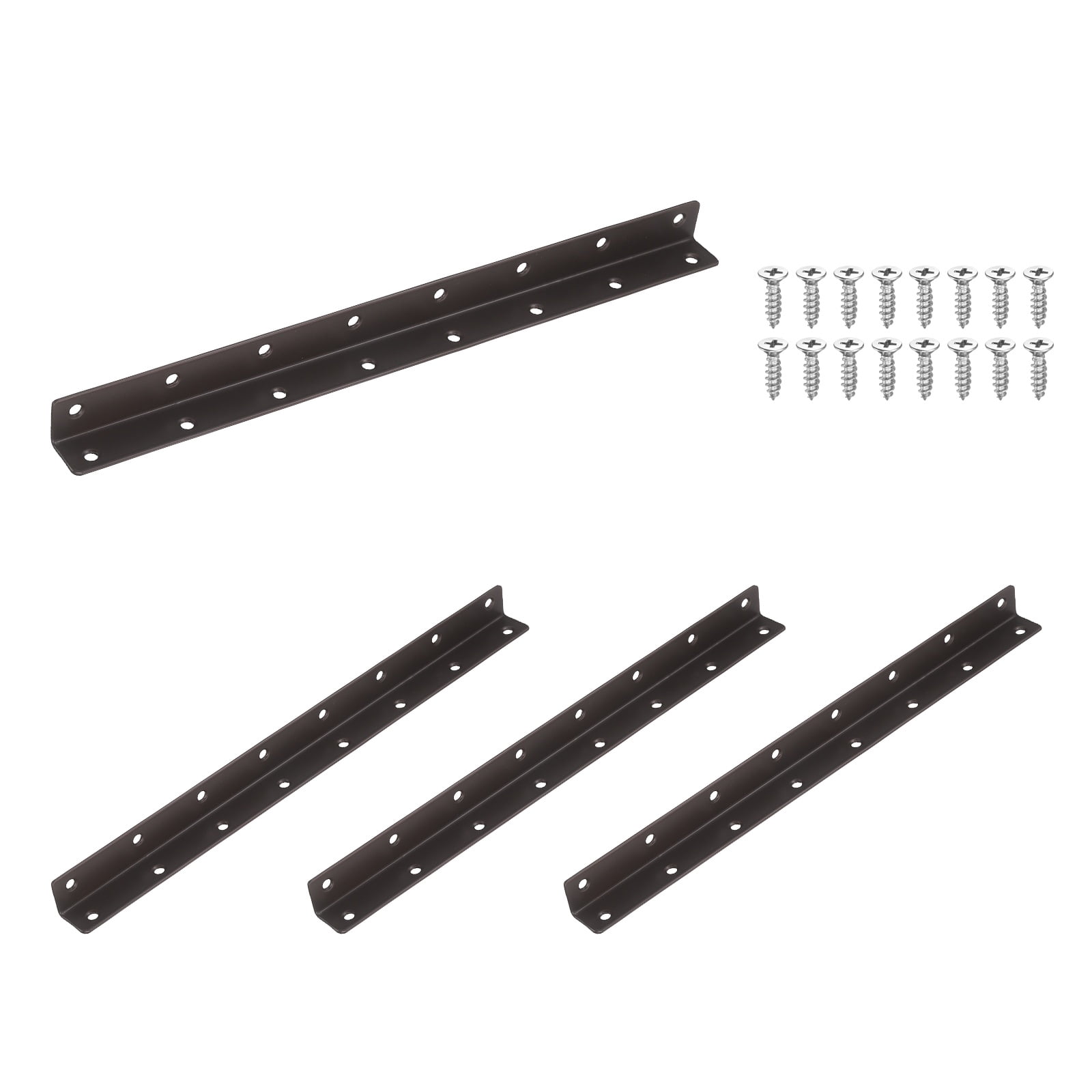 Uxcell 4 Pack L Brackets, Stainless Steel Corner Braces 90 Degree Angle ...