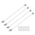 thumbnail image 1 of Uxcell 4 Pack Lid Support Hinges, 14 Inch 200N Gas Struts Heavy Duty Gas Spring Soft Close Lid Stay Hinges Lift Support with l Mounts for Tool Box Cabinet, White, 1 of 7