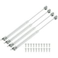 thumbnail image 1 of Uxcell 4 Pack Lid Support Hinges, 14 Inch 250N Gas Struts Heavy Duty Gas Spring Soft Close Lid Stay Hinges Lift Support with l Mounts for Tool Box Cabinet, Silver, 1 of 6