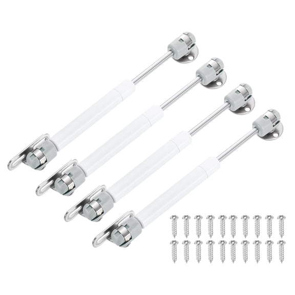 Uxcell 4 Pack Lid Support Hinges,6 Inch 30N Gas Struts Soft Close Folding Lid Stay Hinges Lift Support Slow Lowering Pneumatic Lid Buffer for Cabinet Closet Wardrobe, White