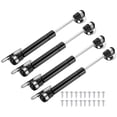 thumbnail image 1 of Uxcell 4 Pack Lid Support Hinges,6 Inch 60N Gas Struts Soft Close Folding Lid Stay Hinges Lift Support Slow Lowering Pneumatic Lid Buffer for Cabinet Closet Wardrobe, Black, 1 of 6