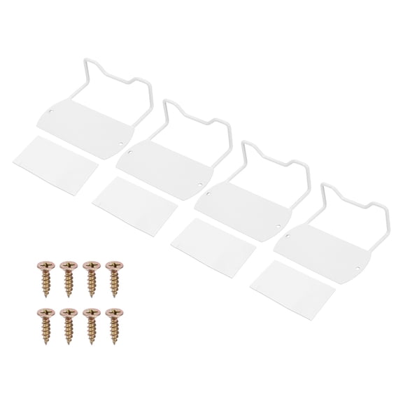 Uxcell 4 Pack Mattress Slide Stopper, 5.5 Inch x 2 Inch Mattress Retainer Bar Metal Non-Slip Slide Holders for Most Bed Frames to Prevent Sliding, White