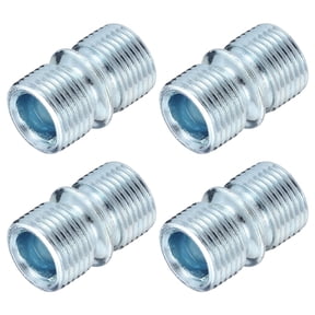 Uxcell 4 Pack Metal Rack Connector, 0.83" x 0.5" Wire Shelving Poles Coarse Thread Connector Shelf Holder Connection for Storage Shelf Wire Shelving Unit Replacement Parts, Silver