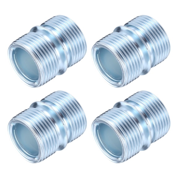 Uxcell 4 Pack Metal Rack Connector, 1.1" x 0.98" Wire Shelving Poles Coarse Thread Connector Shelf Holder Connection for Storage Shelf Wire Shelving Unit Replacement Parts, Silver