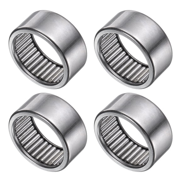 Uxcell 4 Pack Needle Roller Bearings, B-1710 Bore 1-1/16 Inch OD 1-5/16 Inch 5/8 Inch Width Steel Track Roller Bearings Open End for Mower, Lawn Tractor, Automotive