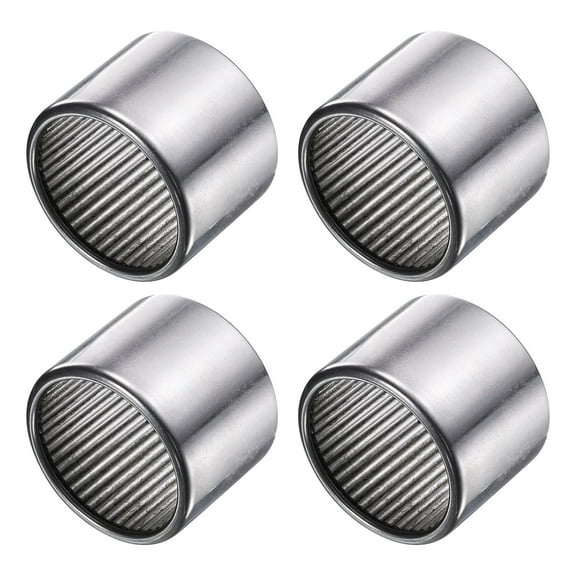 Uxcell 4 Pack Needle Roller Bearings, B-2220 Bore 1-3/8 Inch OD 1-5/8 Inch 1-1/4 Inch Width Steel Track Roller Bearings Open End for Mower, Lawn Tractor, Automotive