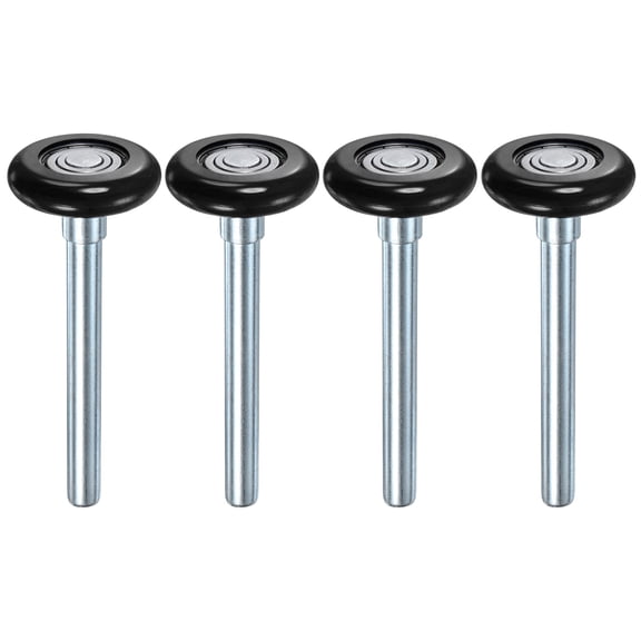 Uxcell 4-Pack Nylon Garage Door Rollers, 1.8" Garage Door Wheels 4.72" Stem, 6200zz for Garage Doors/Flap Doors, Black