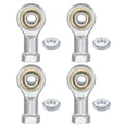 thumbnail image 1 of Uxcell 4-Pack PHSA6 Rod End Bearing, M6*1.0 Left Thread Female Thread Steel Joint Rod Ends W Jam Nuts, 1 of 7